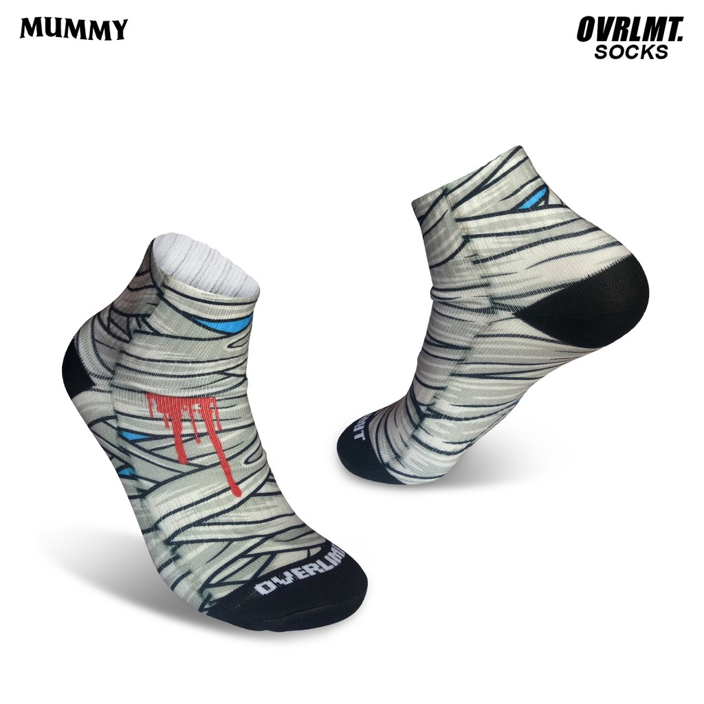 OVERLIMIT Mummy - Kaos Kaki Pendek Pria Wanita Tebal Motif Distro Kaoskaki Premium Print Sock Uniseks Kaus kaki Printing Unisex Koskaki Print Cewek Kauskaki Cowok Ukuran Mata Kaki Terbaru Kasut Kantor Sekolah Formal Model Oldschol Oldschool Oldskol