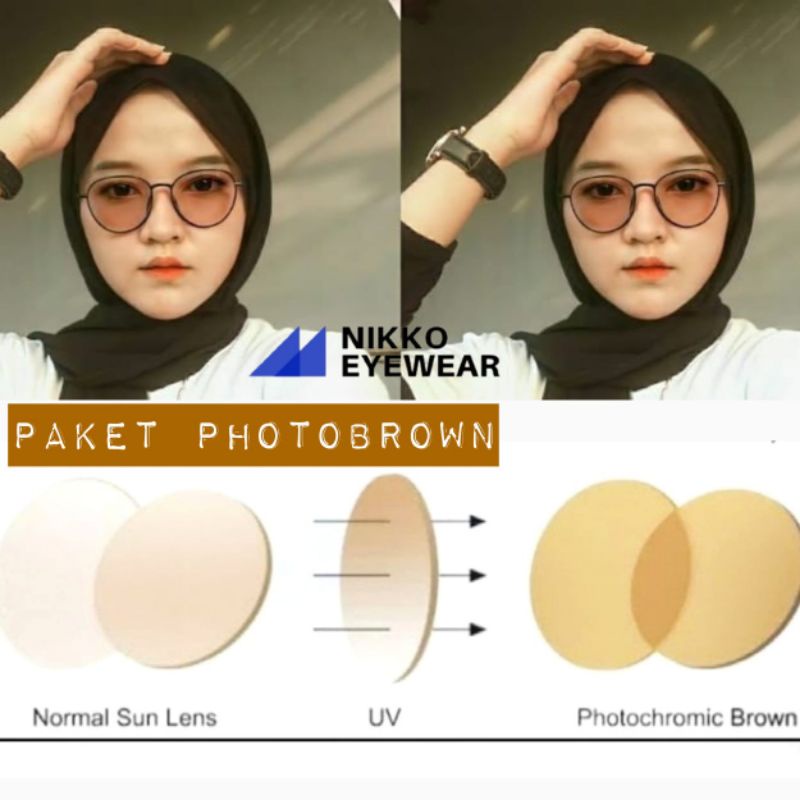 Kacamata 2190, Gratis Lensa Photobrown, Gratis Lensa Minus