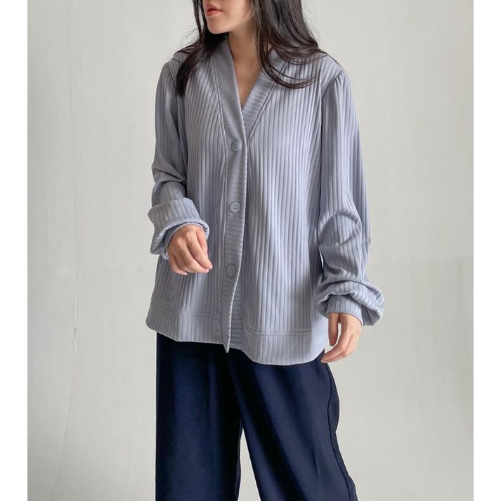 Cardigan Knit Premium Oversized Minju Cardi Pastel Kardigan Outer Oversize