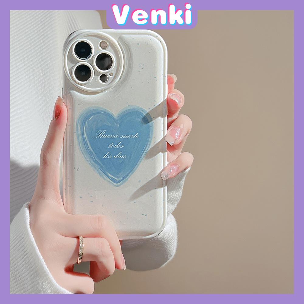 iPhone Case Silicone Soft Case Airbag Shockproof Protection Camera Blue Heart Dot Cute Compatible For iPhone 11 Pro Max 13 Pro Max 12 Pro Max 7Plus xr XS Max