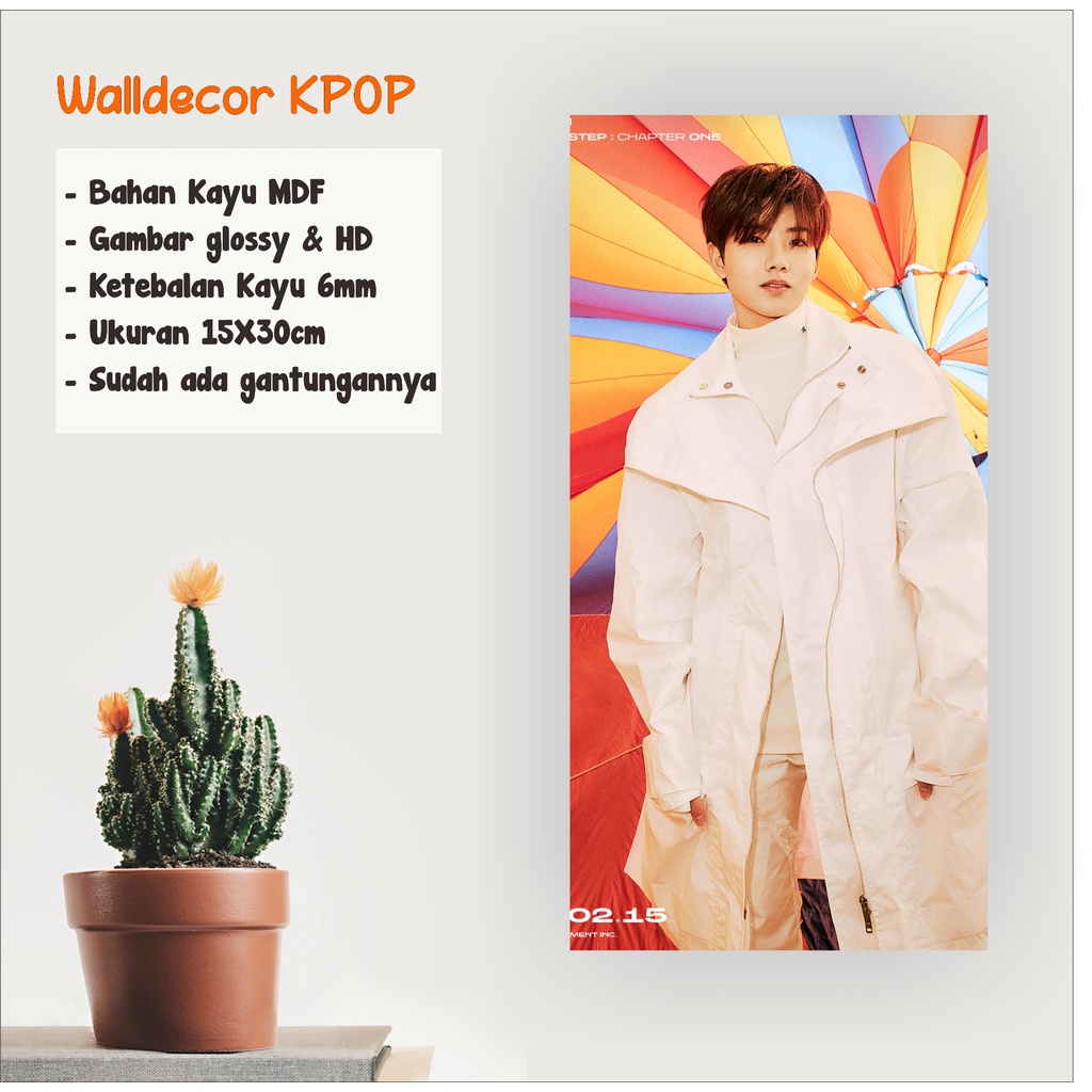 WALLDECOR TREASURE JUNKYU UKURAN 15X30 CM WALL DECOR POSTER KAYU HIASAN DINDING KPOP