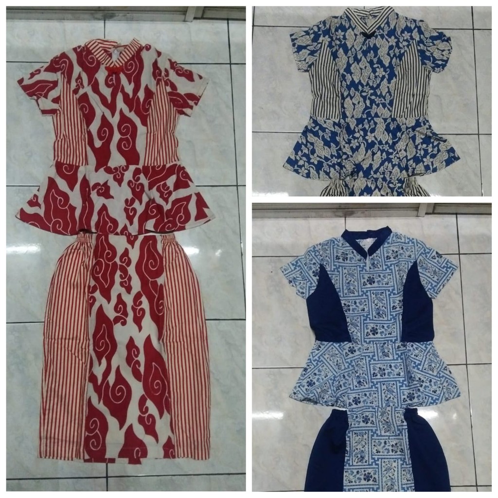 Setelan Rok Pendek BATIK wanita dewasa - Remaja