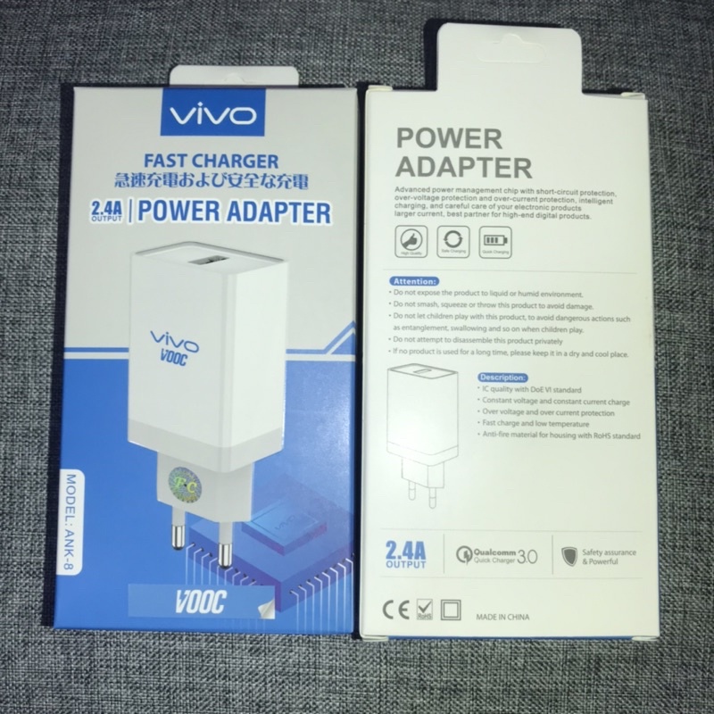 CHARGER ORIGINAL VIVO Micro USB/Type C VOOC Travel Charger