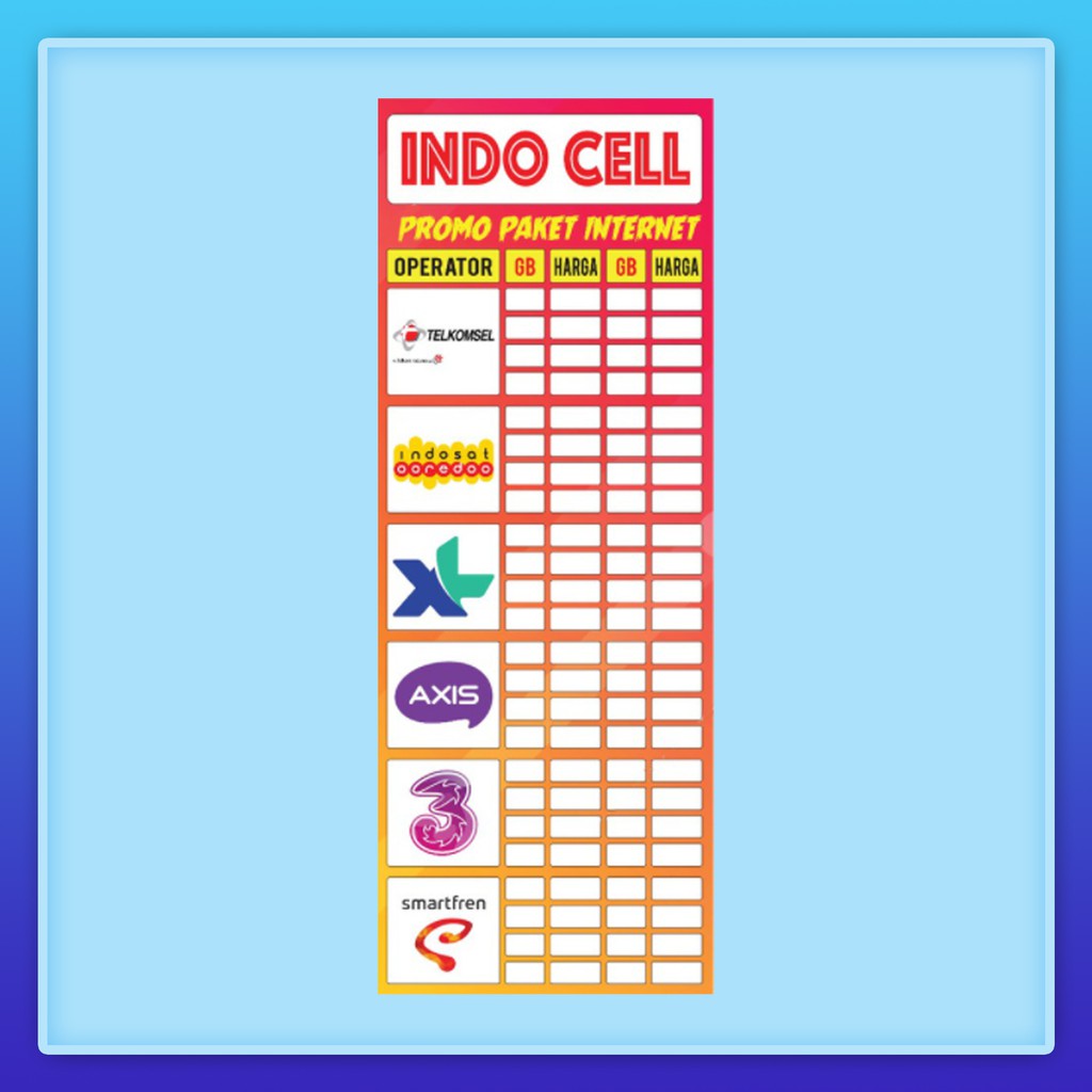 SPANDUK KONTER BERDIRI (GRATIS EDIT) TERMASUK KAKI