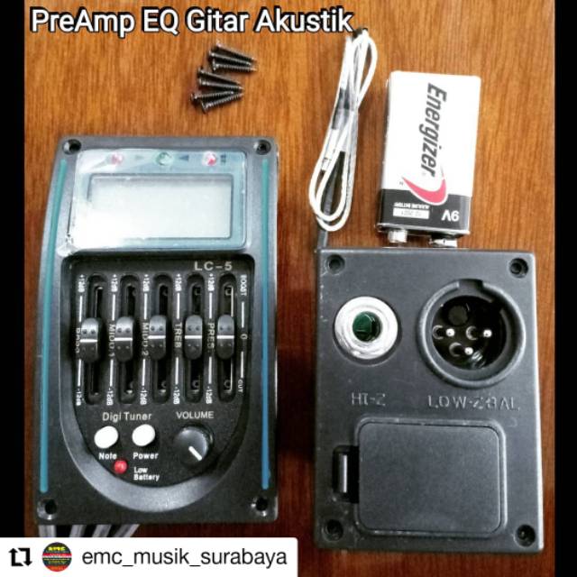 RENEGADE R-EQ-LC5 PREAMP EQ for Gitar Akustik