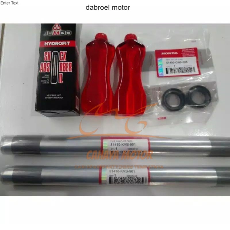 SHOCK / HALU-HALU DEPAN SET HONDA + MINYAK SHOCK + SEAL SHOCK HONDA VARIO 110
