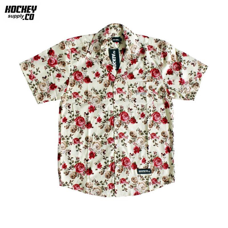 KEMEJA CREAM FLOWER HOCKEY ORIGINAL POLKADOT