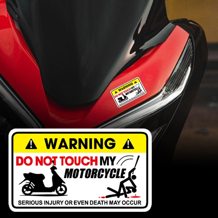 &quot;Don't Touch My Motorcycle&quot; Stiker Peringatan &quot;Jangan Sentuh Sepeda Motor Saya&quot; Motocross Skuter Sepeda Reflektif Stiker untuk YAMAHA