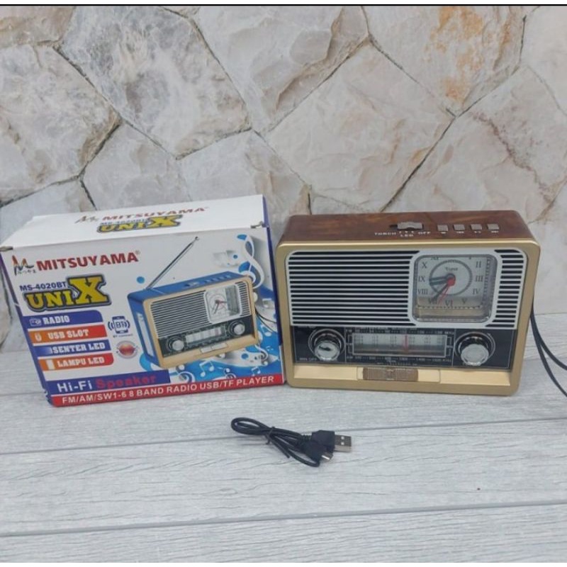 Mitsuyama Radio Portable Bluetooth UNIX Ms -4020BT