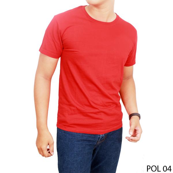 Kaos Polos Merah Cabe Katun Combed - POL 04