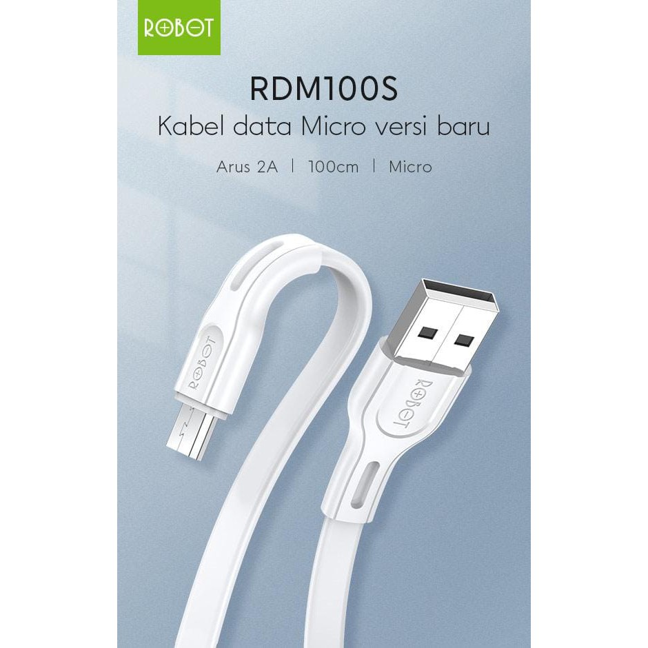 Robot 1M RDM100S Data Cable Micro USB 2A Fast Charging Kabel Casan For Android