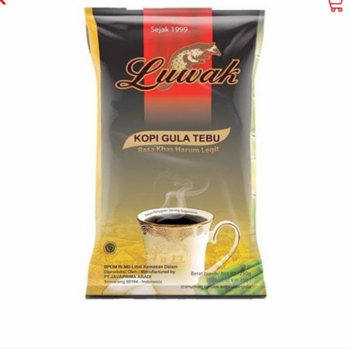 

minuman kopi luwak plus gula tebu saset seduh 25gr (10pc)