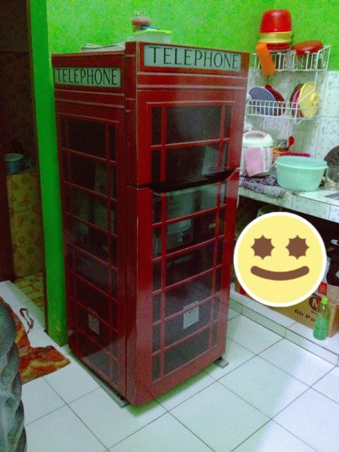 Stiker Kulkas Telp Box Ungu