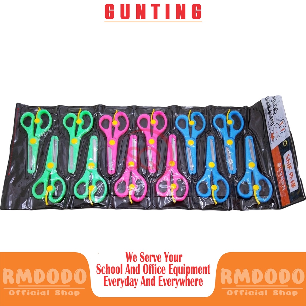 

Rmdodo Gunting Anak Aman / Gunting Anak Anak Stainless Steel Lapis Plastik Satuan
