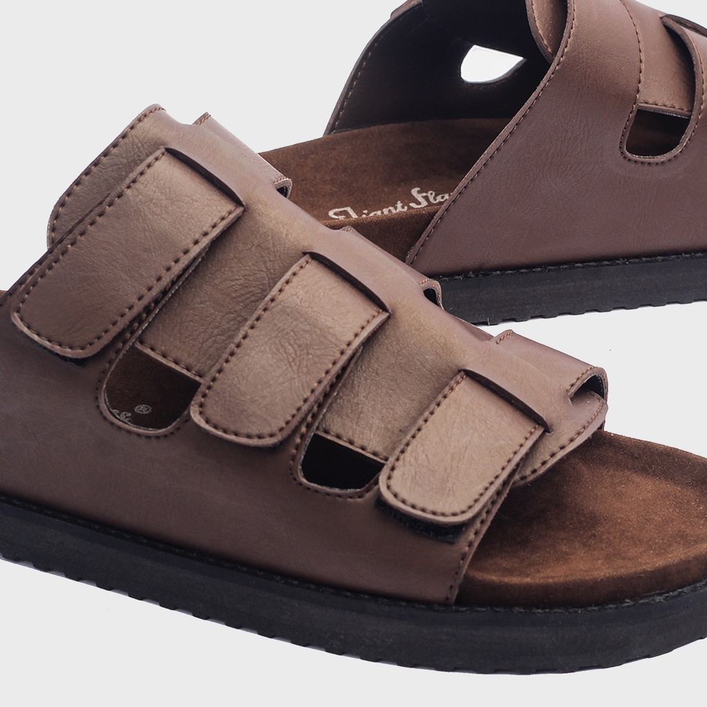 Chamber Brown | Sendal Casual Coklat Original Kasual Chunky Pria Cowok Sandal | FORIND x Giant Flames