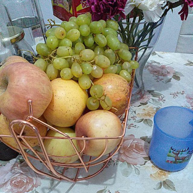 Bistro Ob-11101-rose Oblong Fruit Basket Rose Gold Tempat Buah / Rak Buah