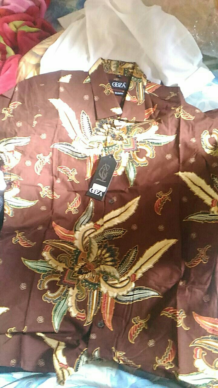 Odza Kemeja Batik Lengan Panjang Motif Modern Baju Atasan Batik Pesta Pria