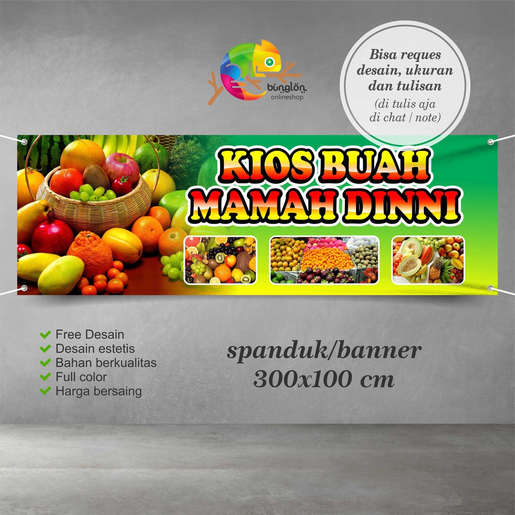 Jual Spanduk, Banner Kios Buah-Buahan Jus | Shopee Indonesia