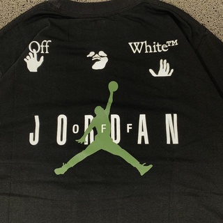 KAOS TSHIRT AIR JORDAN X OFF WHITE JUMP GREEN #3