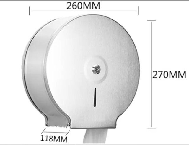 tempat tisu besar bulat gulung tembok dinding tissue box stainless steel  tebal