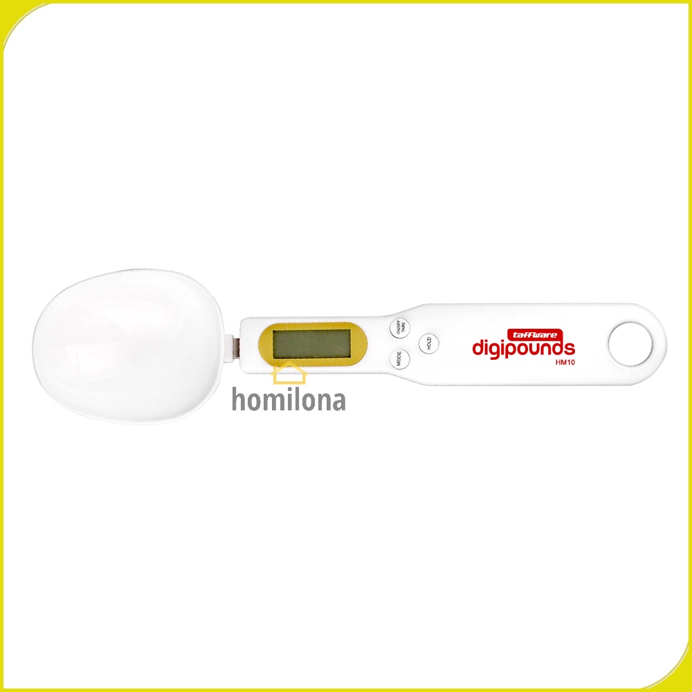 Sendok Ukur Elektrik Digital Spoon Scale 0.1g 500g Maks - Taffware Digipounds HM10 - White