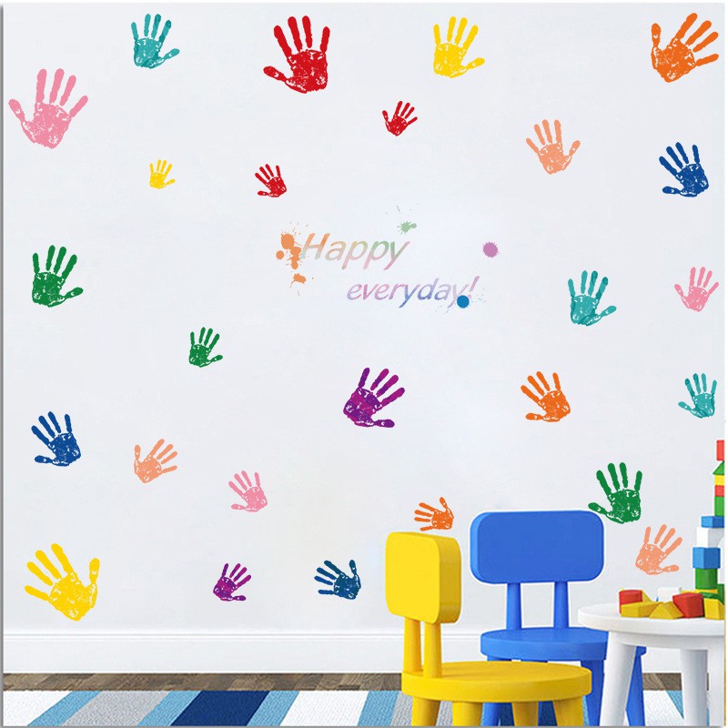 RELIZA WALL STICKER ANAK KIDS TANGAN BABY HAPPY EVERYDAY STIKER DINDING XL8211