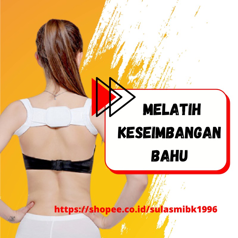 Alat Terapi Penegak Punggung Korset Kesehatan Postur Back Corrector Putih Punggung Back Shoulder