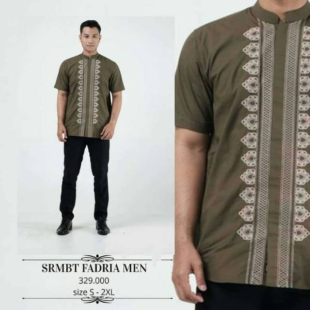 Baju koko bordir koko katun elzatta sarimbit fadria men