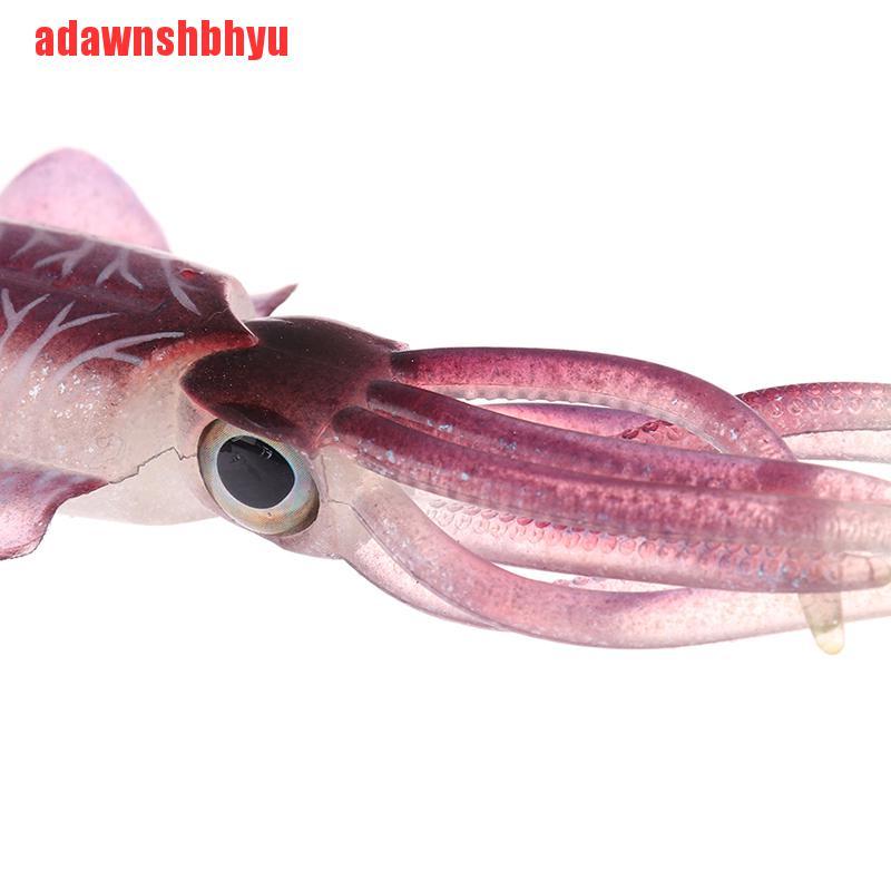 (adawnshbhyu) Umpan Pancing Soft Bait Bentuk Cumi-Cumi Menyala