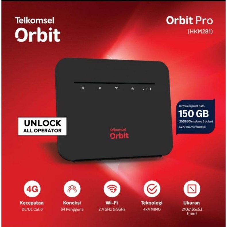 Orbit Pro HKM281 Free Kouta 150GB Dual Port Antena