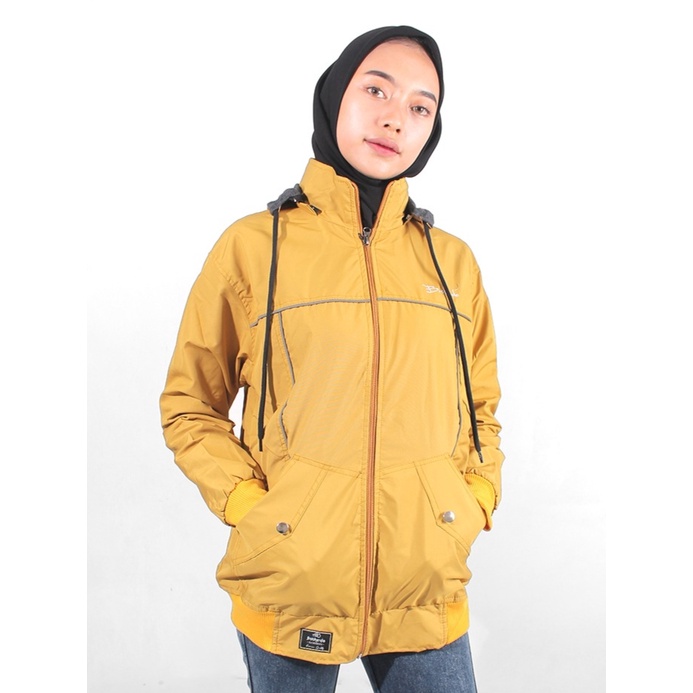 Jaket wanita parasut taslan JN waterproof scootlite talikur Brotherdo