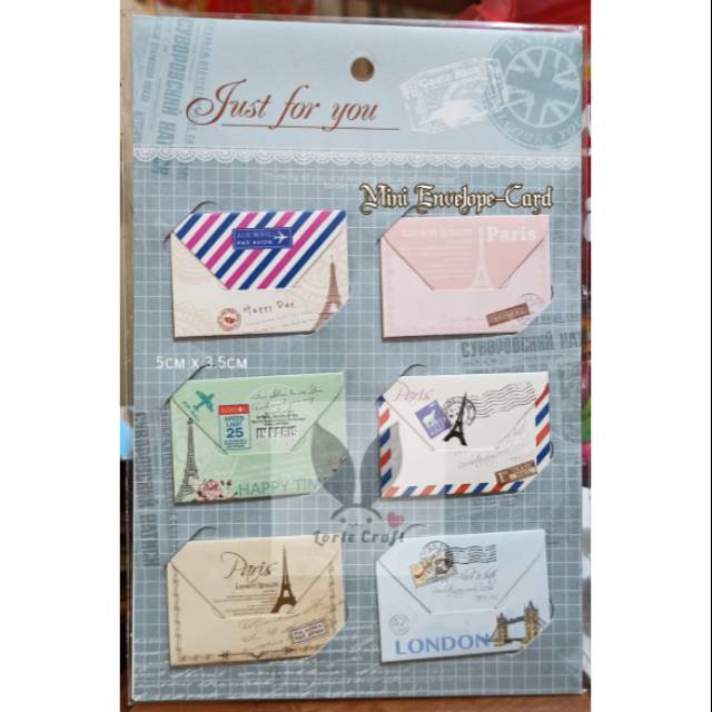 

Mini Envelope Card isi 6pcs mini card