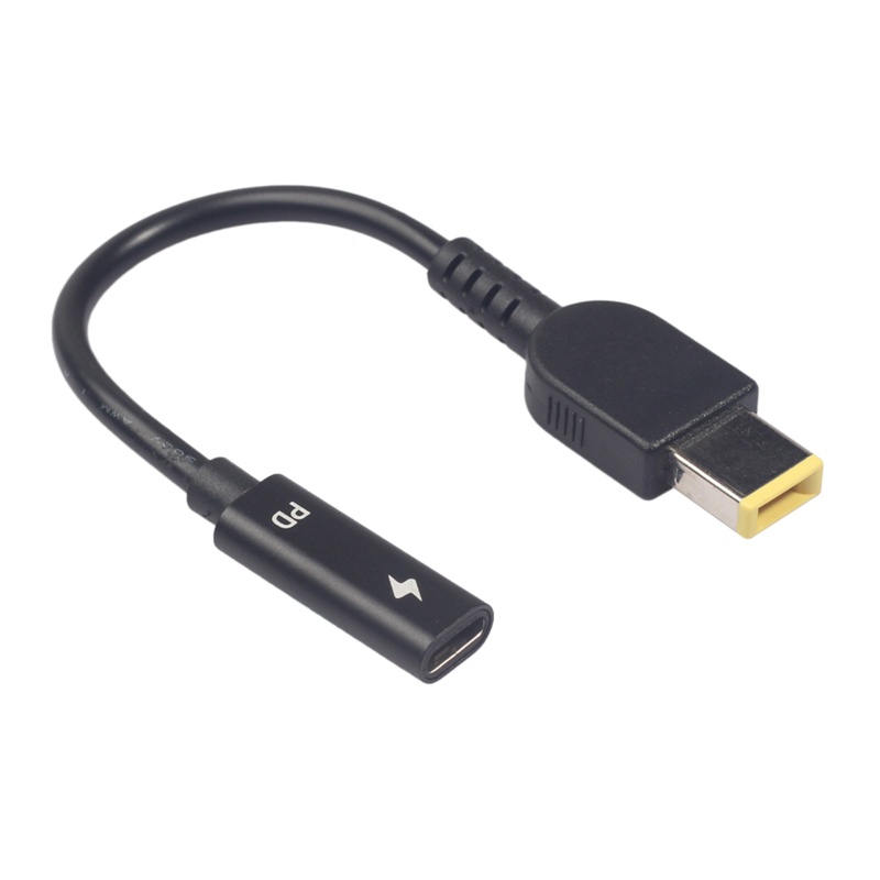 Zzz Adapter Konverter Charger Laptop DC 90W 11x4.5mm Male Ke USB Tipe-C Female Untuk Lenovo Thinkpa