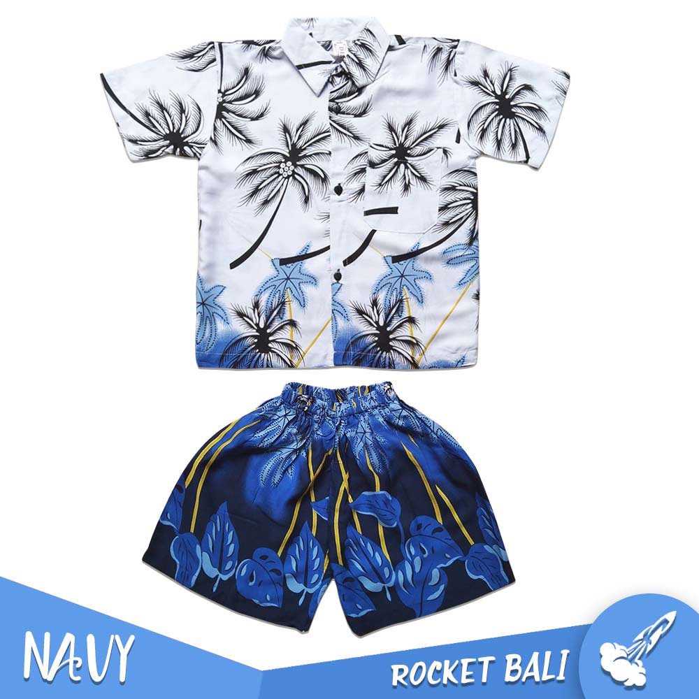 Kemeja Pantai Anak - Baju Anak Pantai - Set Baju Pantai Anak - Baju Setelan Pantai Anak