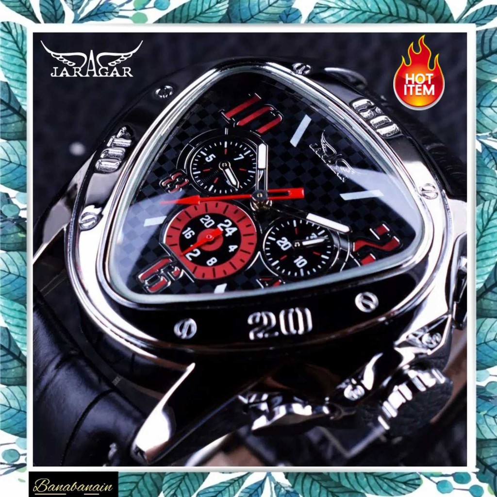 Baru Jam Tangan Pria Sport Original Jaragar Hitam Mekanik Otomatis