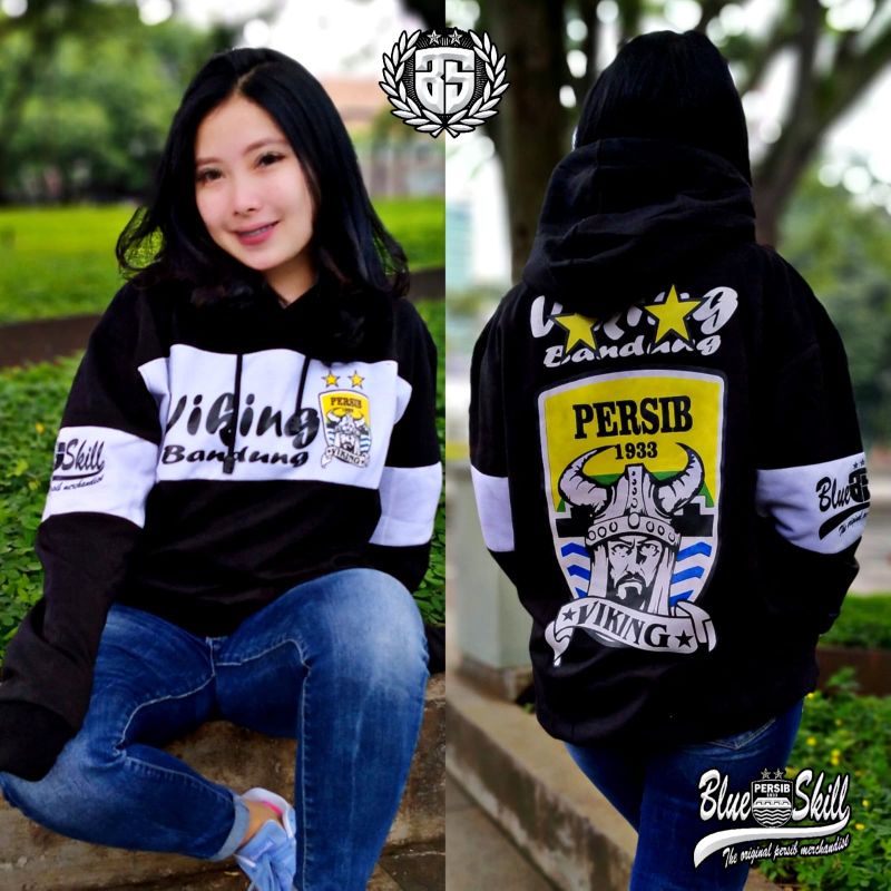 Switer hoodie persib / jaket sweater viking persib / jaket sweater hoodie kombinasi / jaket sweater persib hoodie untuk pria dan wanita / sweater originalblueskill