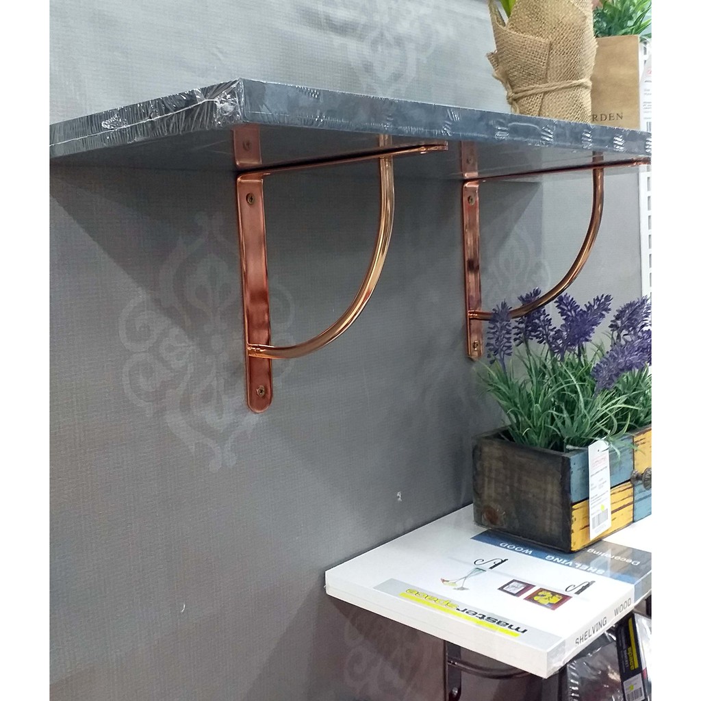 Naindo Bracket Siku Besi rak dinding 2 pcs-panjang 18 cm