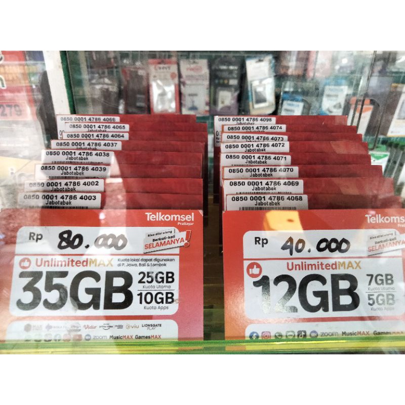KARTU PERDANA TELKOMSEL CANTIK RAPIH ORI INTERNET MAX 8GB 14GB,35GB 24,JAM DAN KARTU PERDANA INDOSAT