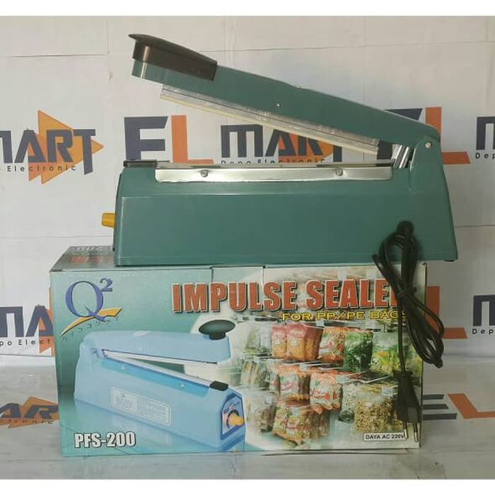 Q2 impulse sealer PFS 200 mesin press plastik 20cm plastik packing 8200  murah