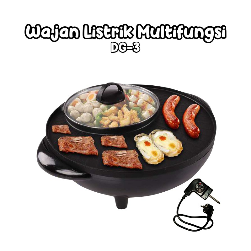 Alat Panggang Electric Multifungsi 2 In 1 Bbq Korean Grill &amp; Pot