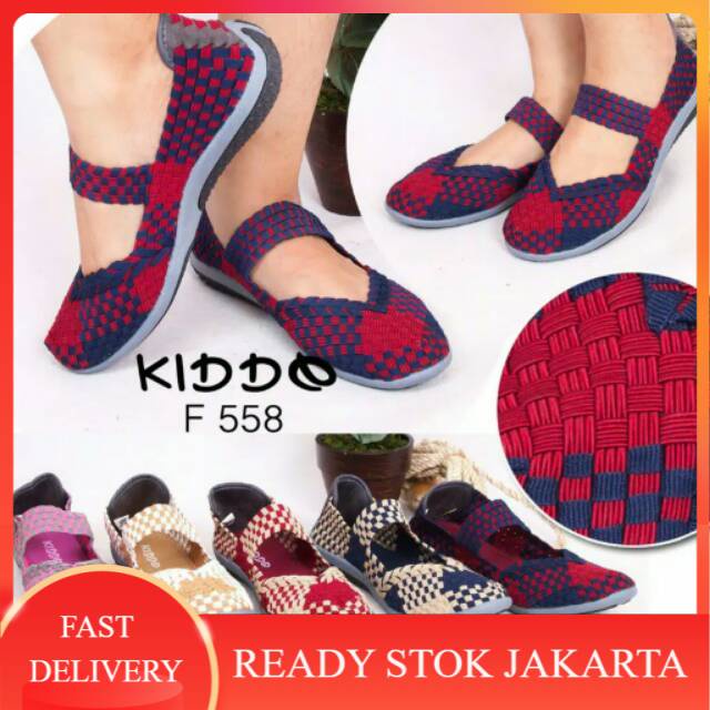 Sepatu rajut anyam KIDDO tipe F558 INCLUED BOX