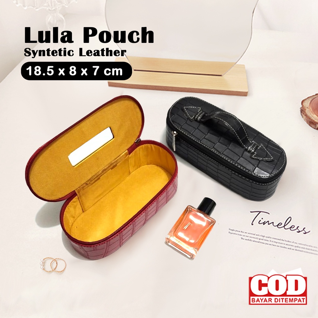 Pouch kosmetik mini beauty case lipstik make up travel organizer kecil tas Kosmetik wanita box perhiasan