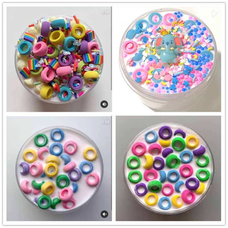 Gro 90pcs / Set Ring / Cincin Spons Transparan Untuk Membuat Slime Diy