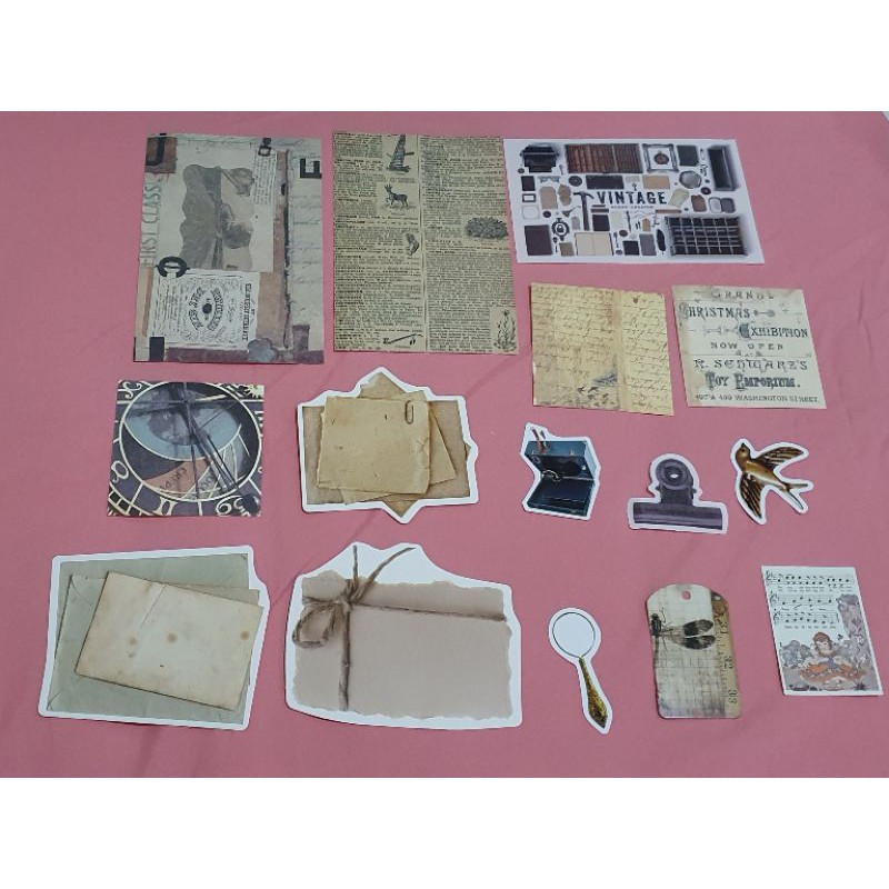 

Journal Kit: 14 pcs vintage set