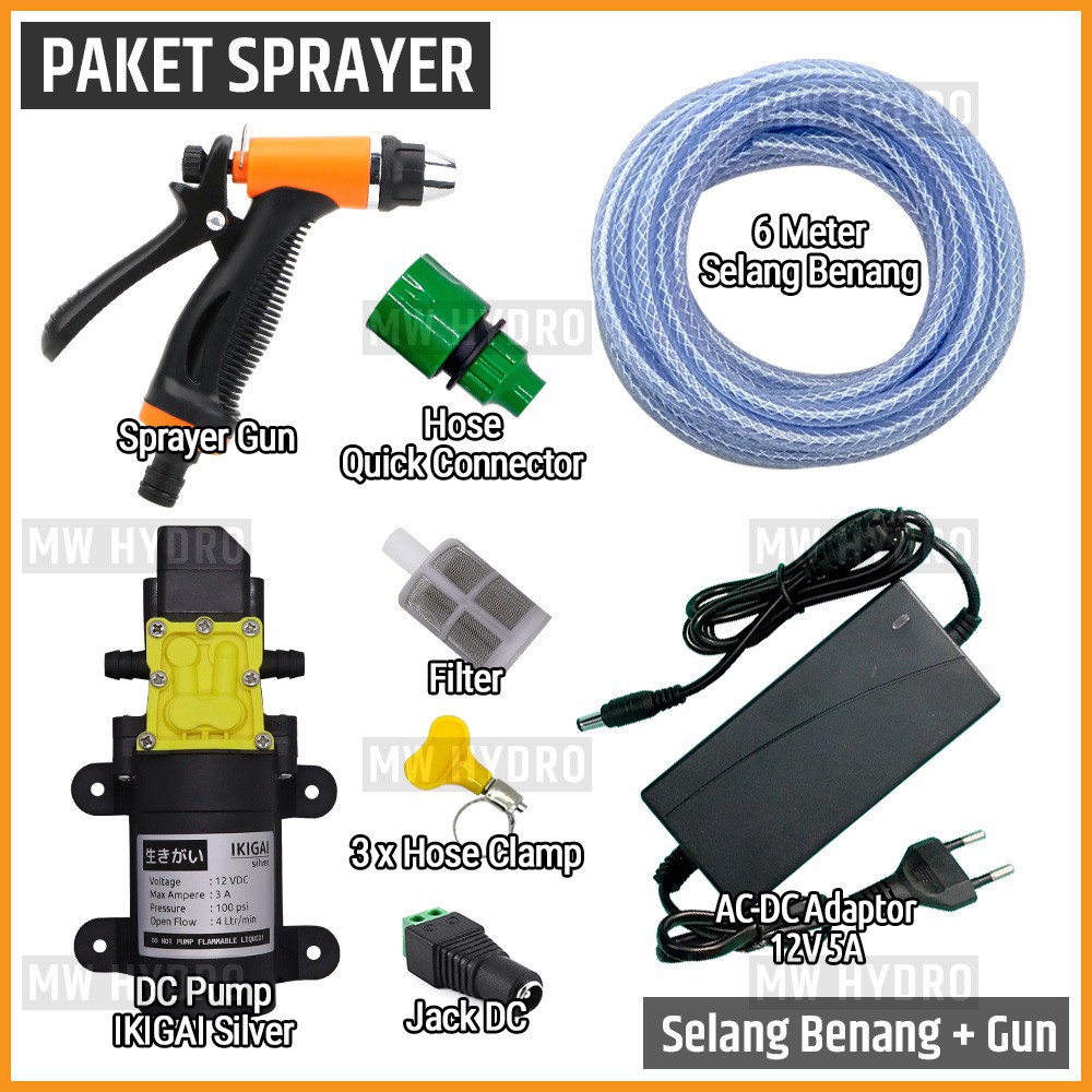 Paket Sprayer Gen.2, Alat Cuci Bertekanan, Portable Pressure Cleaner