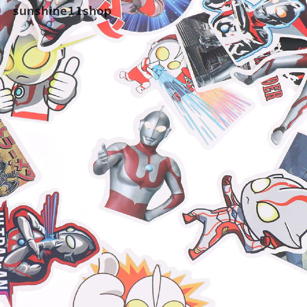 Sho 50Pcs Stiker Ultraman Hits the Monster Untuk Skateboard / Gitar / Laptop