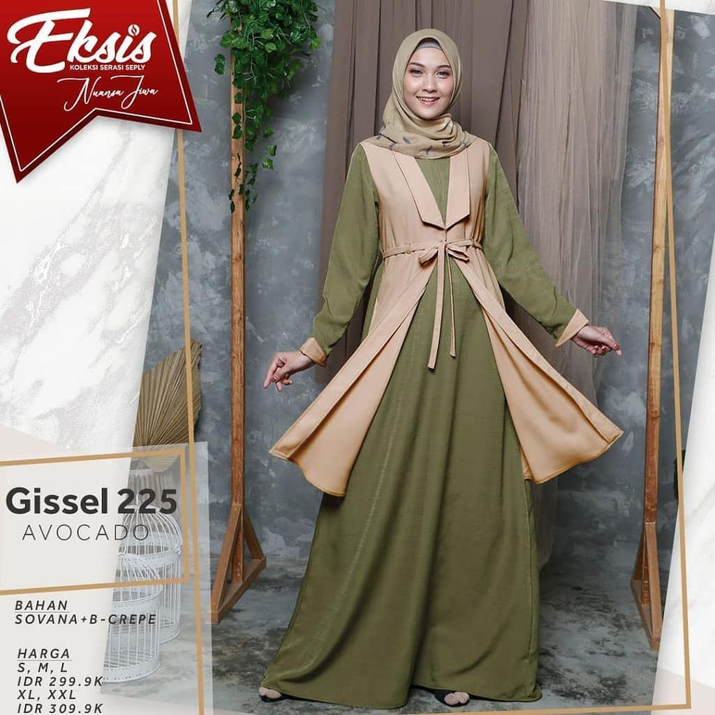 SEPLY GAMIS TERBARU GISSEL 225 AVOCADO