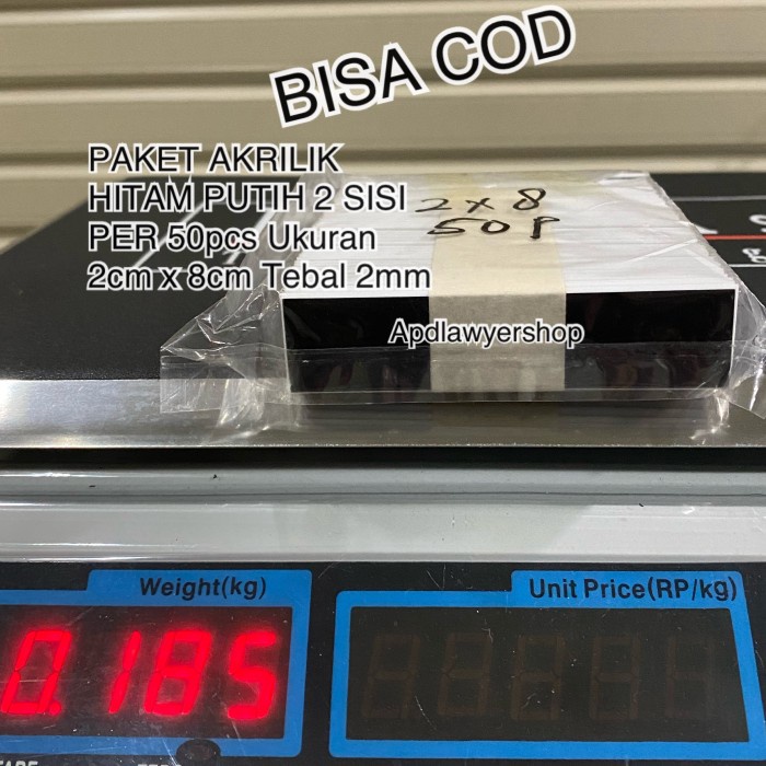 

Nikmati Paket Akrilik Nama Dada Hitam Putih 2 Sisi Acrylic Name Tag 2Cm X 8Cm Berkualitas