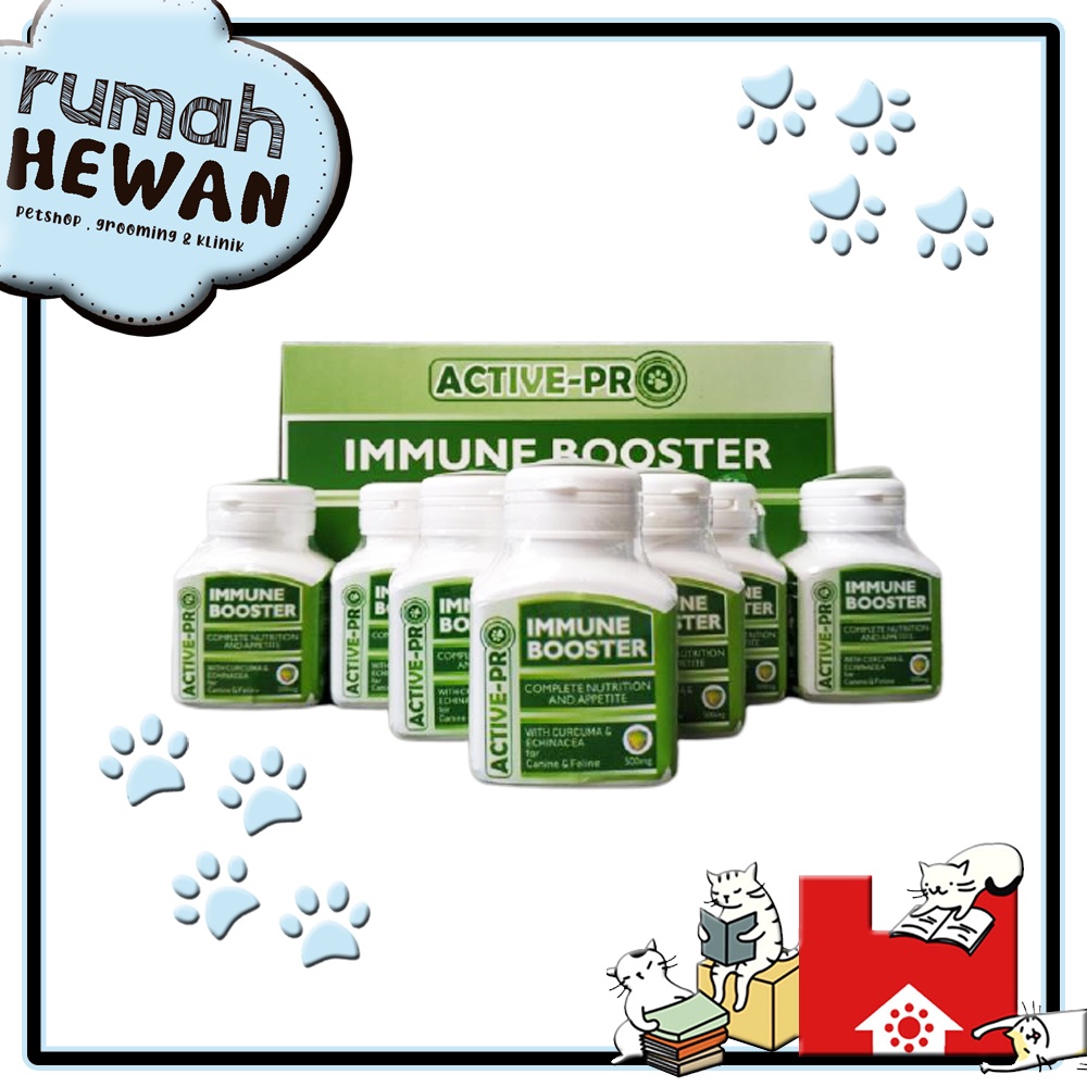 Active Pro Immune Booster Vitamin Nafsu Makan Kucing Anjing 30 Capsul