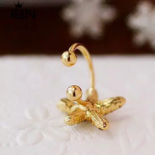 Anting Tusuk Cinta Anting Klip Telinga Bintang Laut Starfish Ear Klip